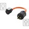 Ac Works Adapter Cable, STW, 6-15/20R, L14-20P, 1.5 ft., Orange L1420CB620 - alternate 3